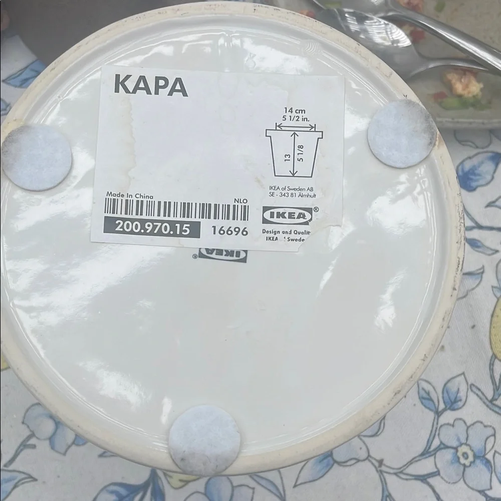 IKEA White Ceramic Planter